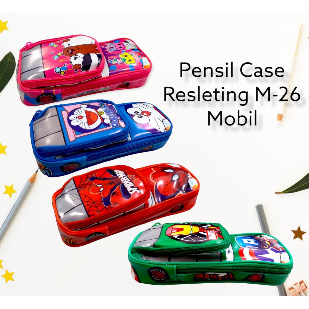 

Kotak Pensil/Pensil Case Zipper Motif Mobil