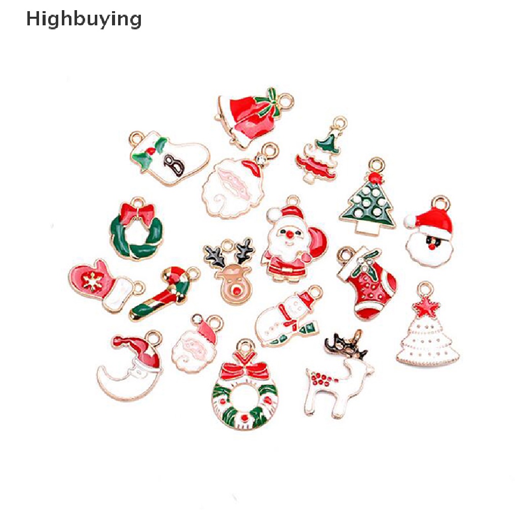 Hbid Natal Campur Enamel Santa Claus Pohon Ch Liontin DIY Membuat Perhiasan Craft Glory