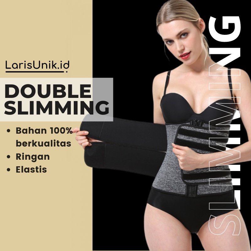 Waist Trainer Double Strap Korset pembakar lemak perut korset perut pelangsing perut