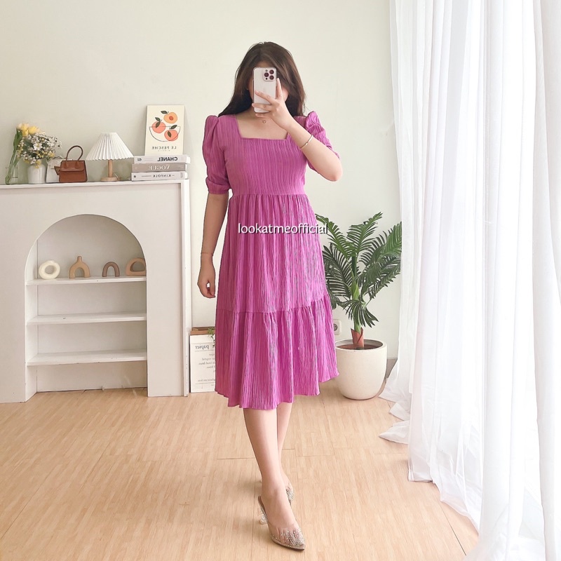 lookatmeofficial • Vivian Dress Korean Bahan Lady Crush