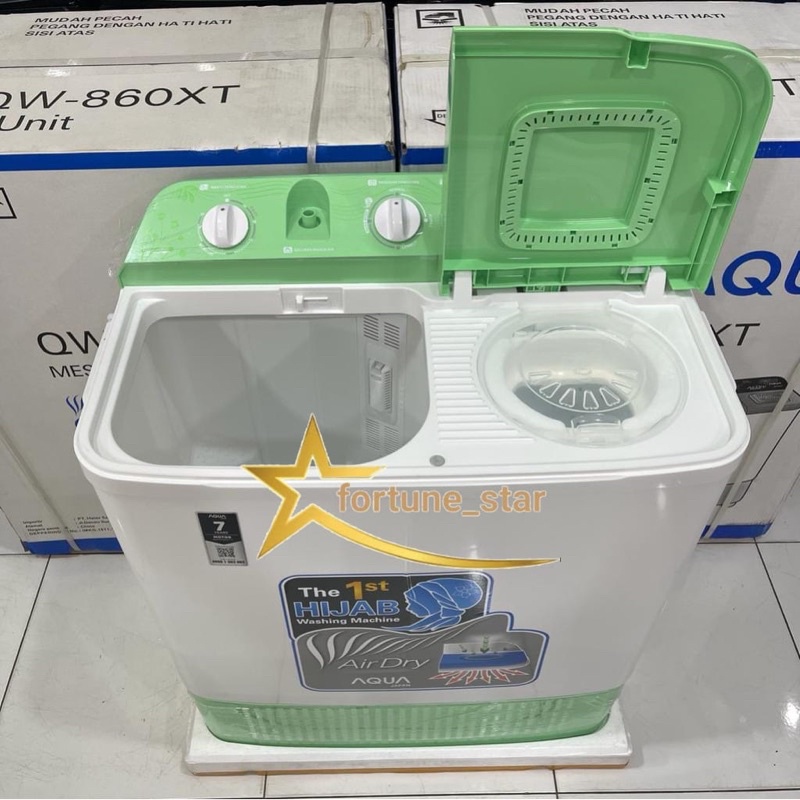 Mesin Cuci 2 Tabung 7KG Aqua Qw-761xt