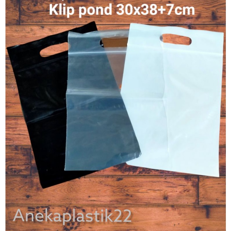 Plastik klip pond Zipper lock 30x38+7