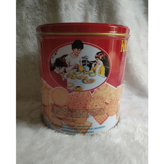 Khong Guan Biscuit/Biskuit Aneka Rasa Kaleng Bulat 650 gr