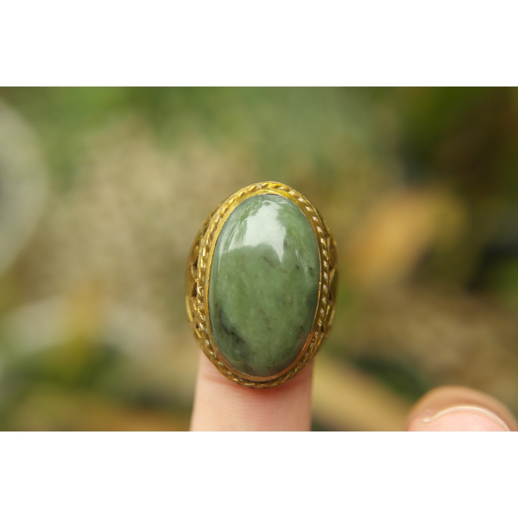 Natural Giok Aceh Ring 8 Kode A433