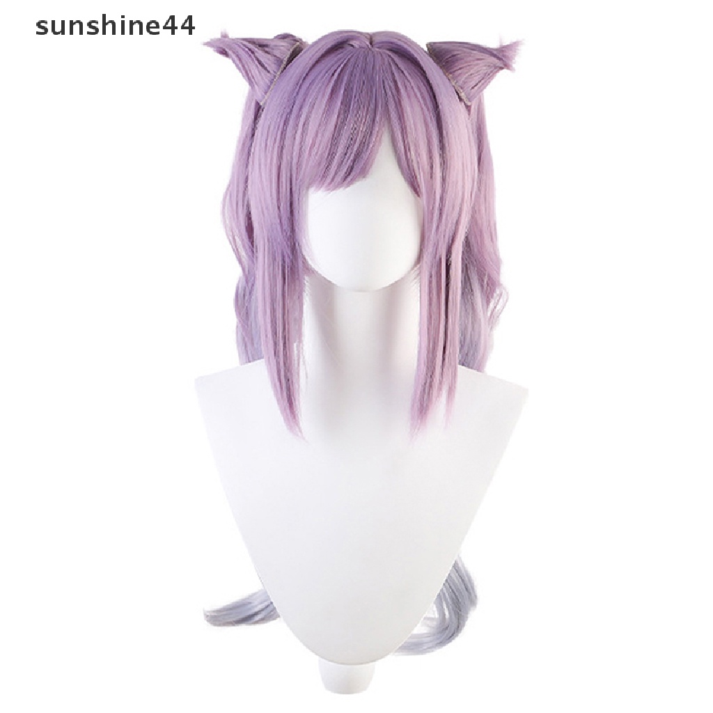 Wig Rambut Sintetis Cosplay Sunshine Game Genshin Impact Venti Keqing Barbara.