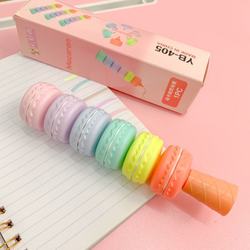 

Highlighters Stabilo mini Macaroon tumpuk 1 set warna warni pastel cute