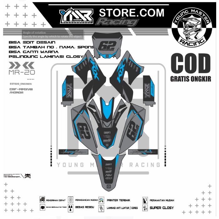 Jual Decal Klx Old Klx Bf Klx Gordon Wr Full Body Bisa Ganti Nama Dan Nomor Shopee Indonesia