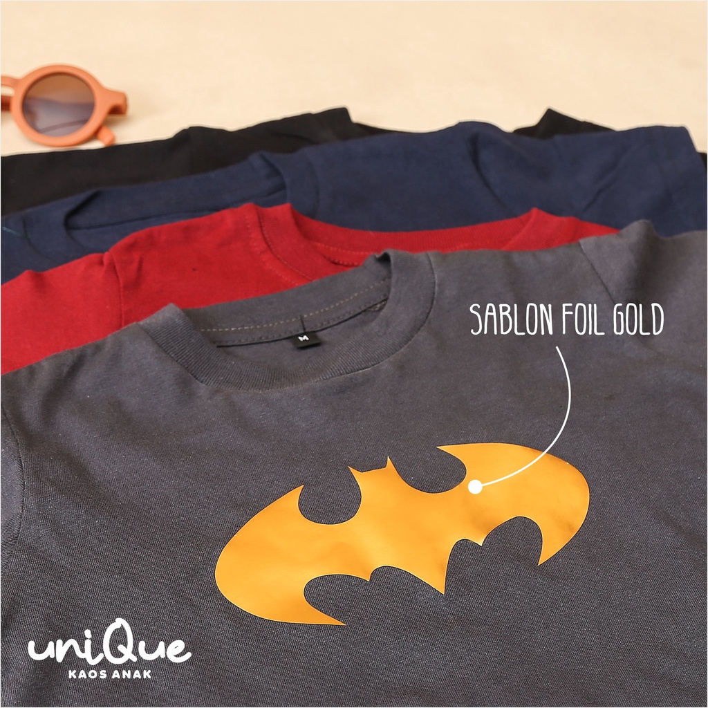 Kaos Anak Unisex  Usia 1-12th BATMAN Kaos Anak Lengan Pendek Atasan Tshirt Anak Kaos Oblong Anak