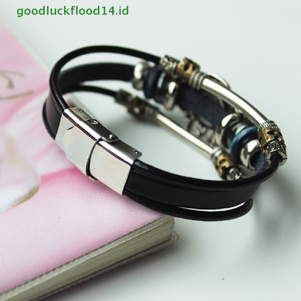 [GOOGFOUR] Lucky Eye Turkish Evil Eye Bracelets Punk Multilayer Kulit Handmade Bracelet [TOP]