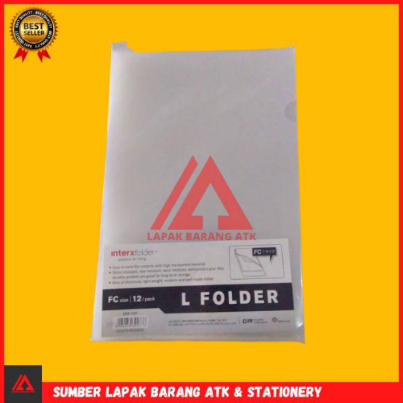 

Map L plastik Ukuran Folio / Clear Sleeve interX folio / Folder file
