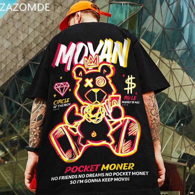 T-Shirt MOYAN POCKET MONER Kaos Pria Wanita Baju Unisex Bahan Katun 24's Ukuran S M L XL XXL XXXL