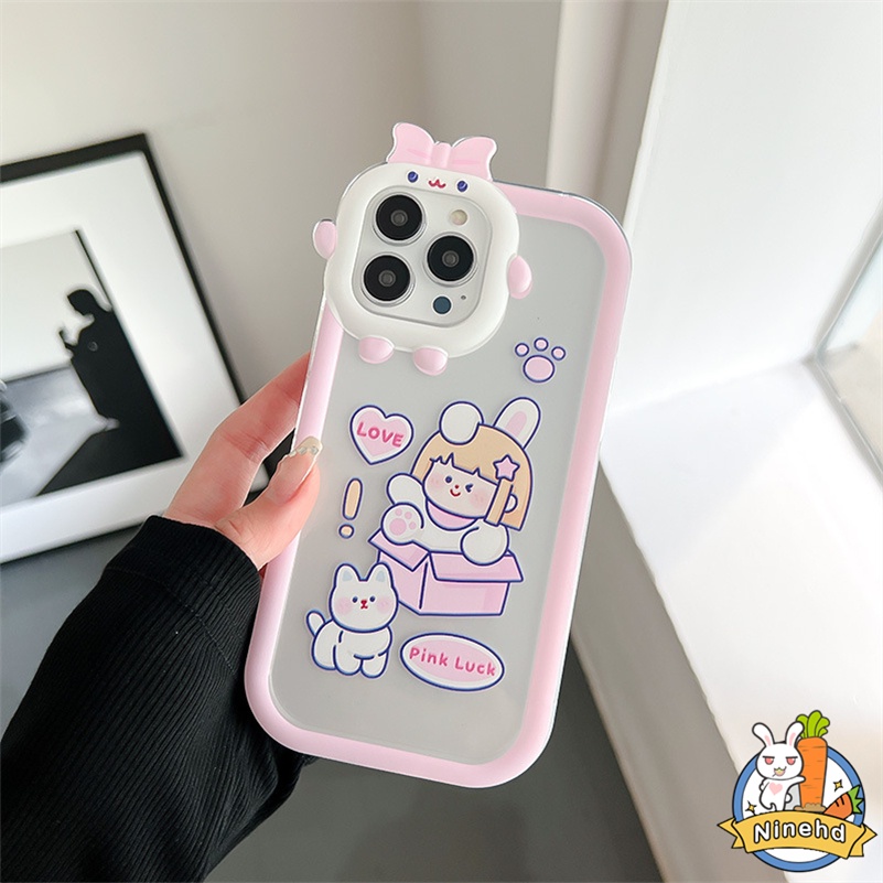 IPHONE Casing Kompatibel Untuk Iphone14 13 12 11 Pro Max X Xr Xs Max7 8 6 6s Plus Se2020Cantik Monster Kecil Pelindung Lensa Casing Ponsel Shockproof Silikon Soft Case Cover Pelindung