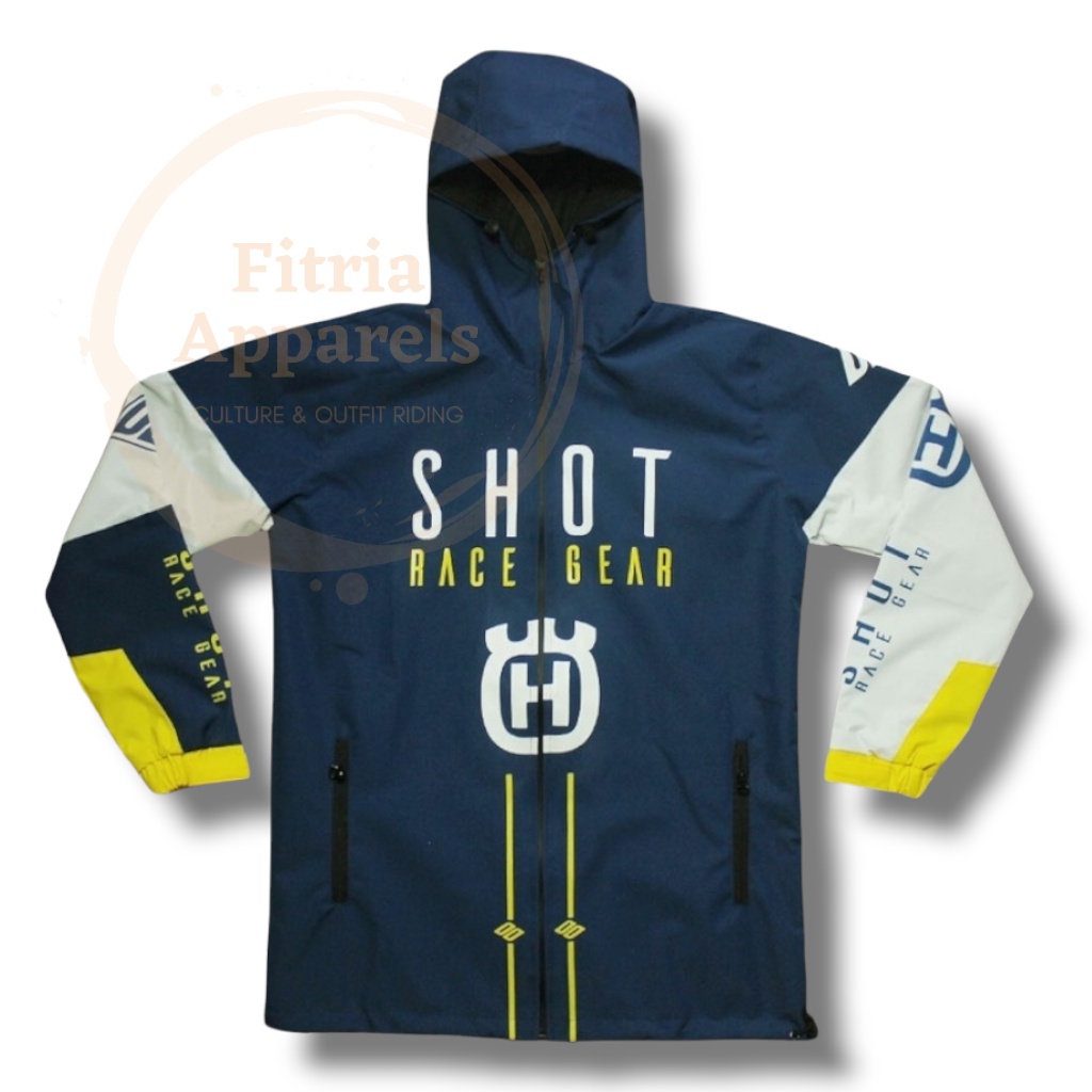JAKET SUPERMOTO WATERPROOF Jaket Pria Jaket shotgear Trail Mx Motocross Husqvarna Shot Waterproof ja