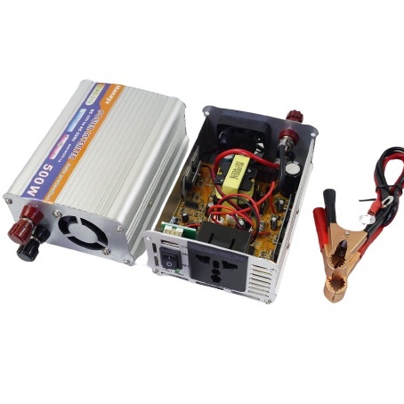 New !! Power Inverter 500 Watt 500W DC12V AC220V Perubah Arus Listrik DC KE AC