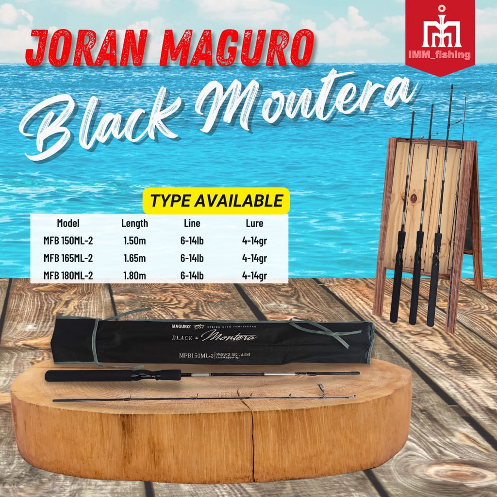 JORAN MAGURO BLACK MONTERA | Tongkat Pancing | Fishing Rod | Spinning