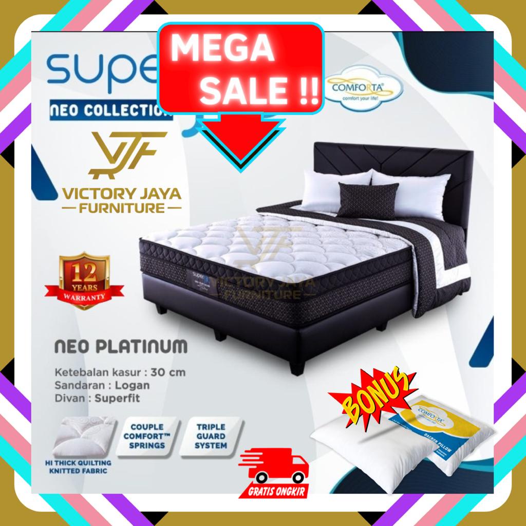 Kasur Spring Bed Comforta Superfit Neo Platinum (Full Set) Uk 180x200