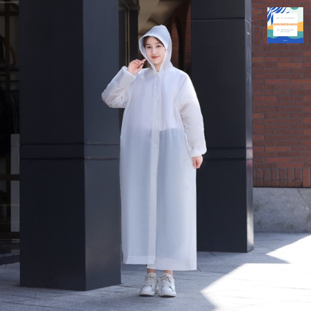 Jas Hujan EVA Tebal Jas Hujan Poncho Warna Polos Jas Hujan Model Korea