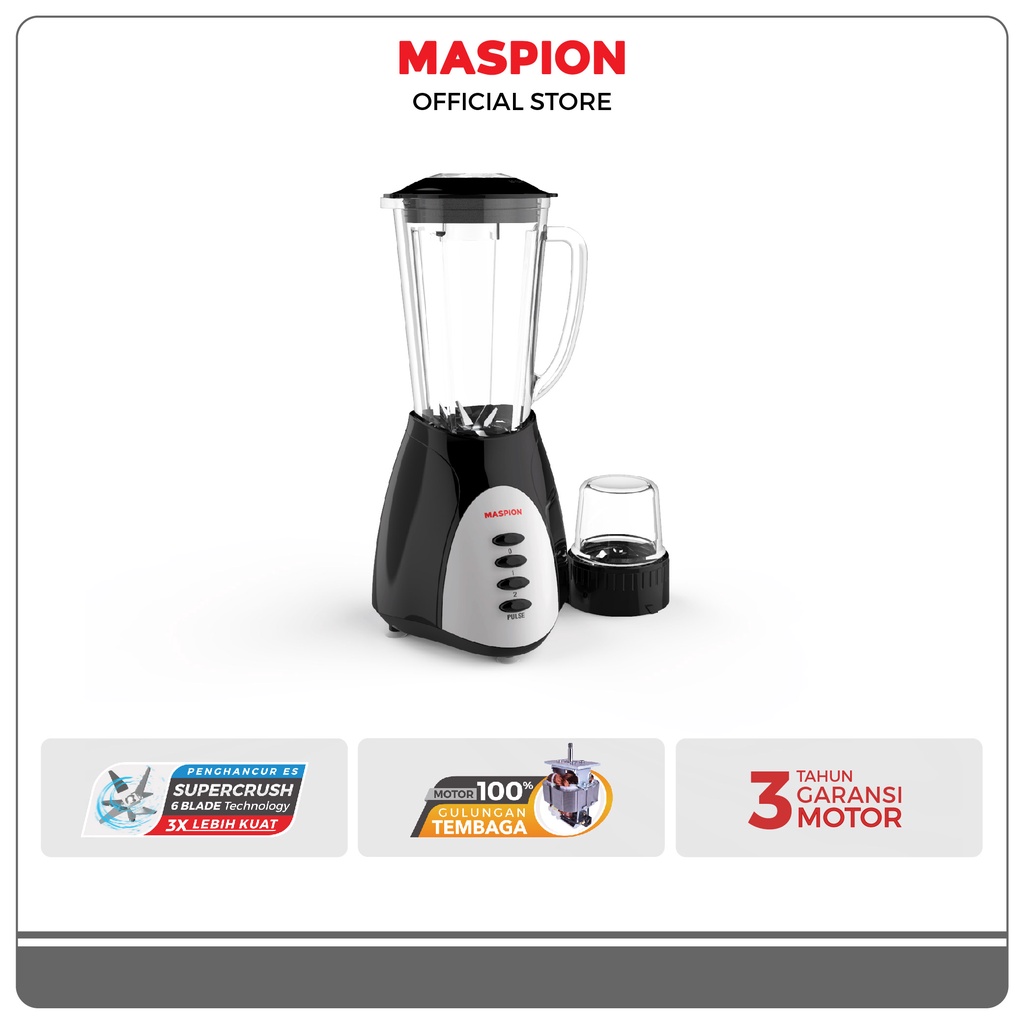 Maspion Pelumat Blender with Dry Miller 1.25 Liter MT-1569