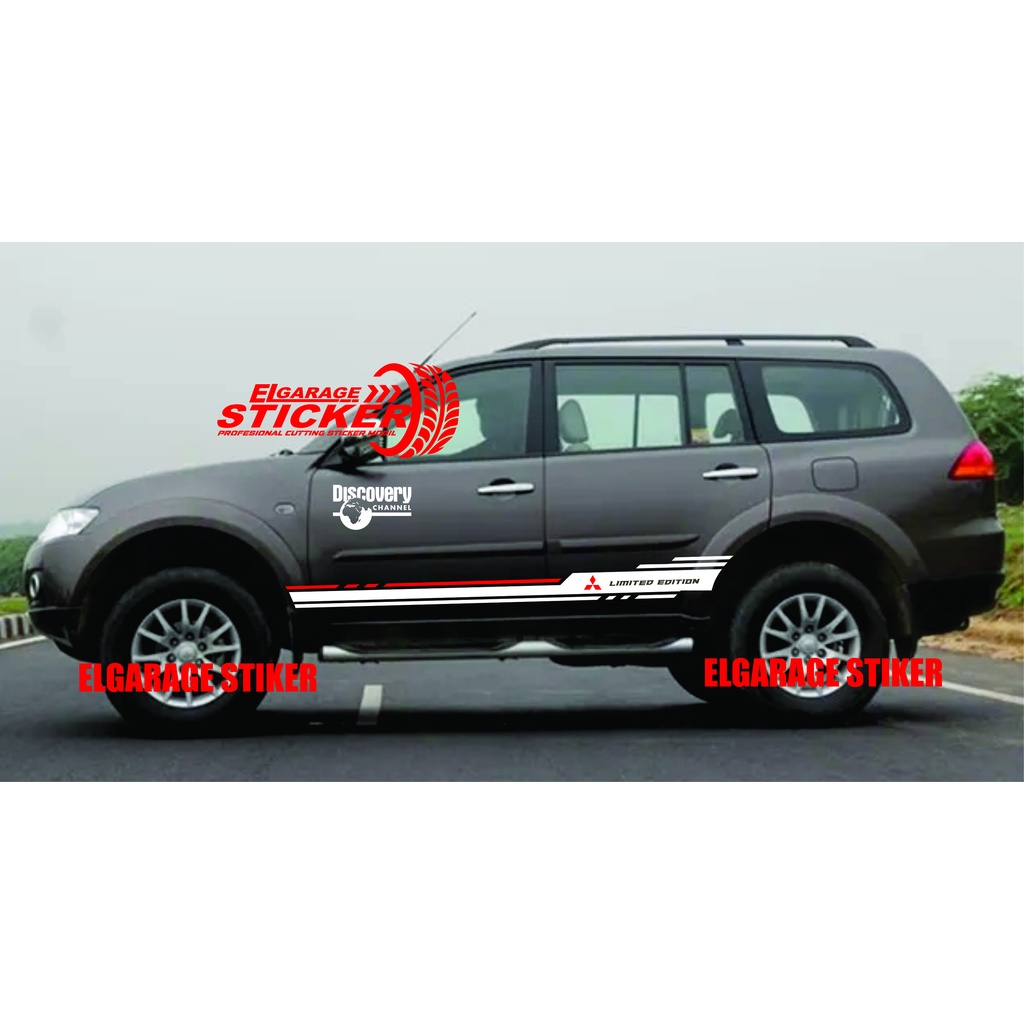 Jual Stiker Mobil Mitsubishi Pajero Sport Old Cutting Stiker List Bawah ...