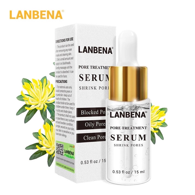 {Kirim Instant Cod Medan Termurah} Lanbena serum pengecil pori Lanbena Pore Treatment Serum Komedo Ampuh Mengecilkan Pori2 Wajah Pria dan Wanita Glowing