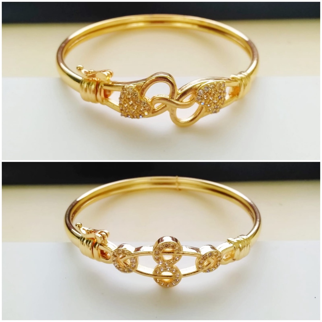 AV96 Grosir Gelang Bangle Permata Berbagai Motif