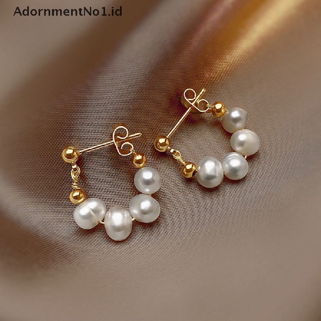 [AdornmentNo1] 1pasang Retro Baroque Pearls Menjuntai Anting Untuk Wanita Elegan Korea Sederhana Perhiasan Aksesoris Pesta Pernikahan [ID]