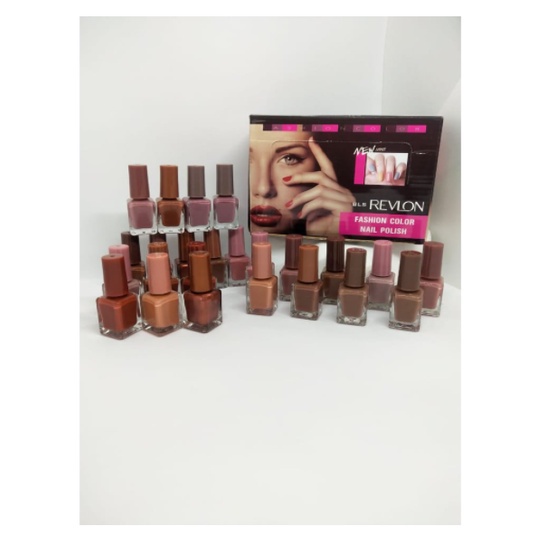 READY Kutek Revlon satuan / HUDA - FASHION COLOR NAIL POLISH - ALL COLORS / NUDE / GLITTER / HITAM
