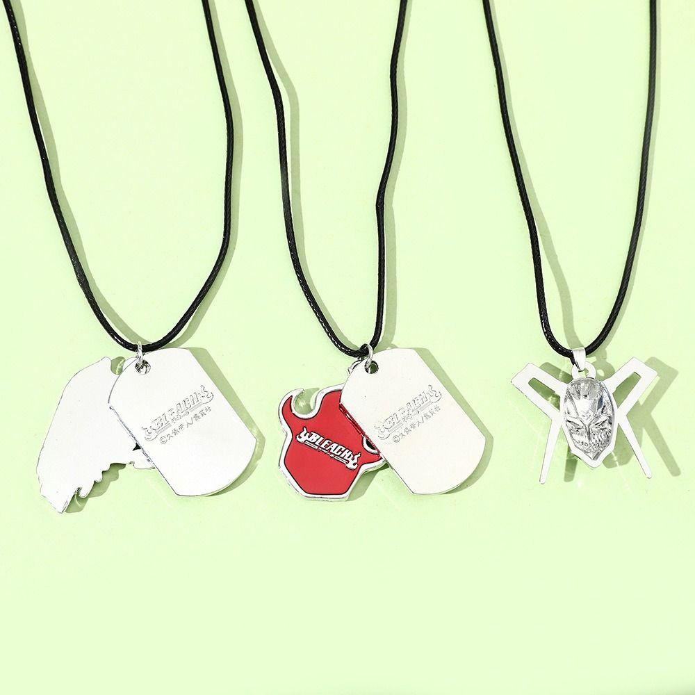 MXBEAUTY Kalung Pria Unik Unisex Desain Niche Sederhana Kurosaki Ichigo Gadis Hadiah Aksesoris Pakaian Kartun Sweater Rantai Anime Kalung Pemutih