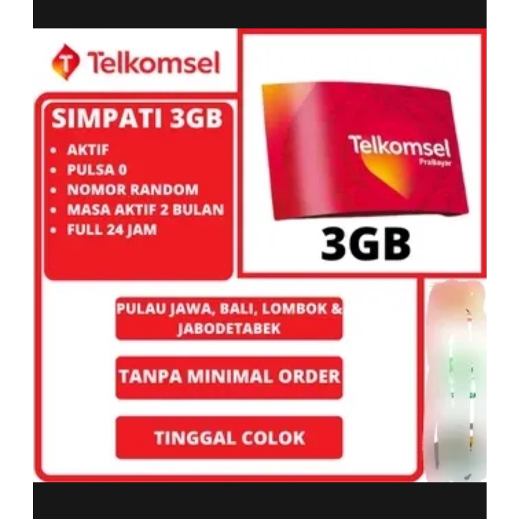 Kartu Perdana Telkomsel Kuota Data Internet Simpati