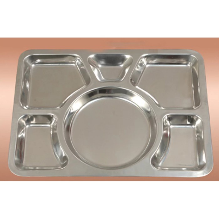 Mesh Tray 40 X 30 CM 23 Food Tray Piring Nampan Tempat Makanan Stainless Steel Sekat Tebal