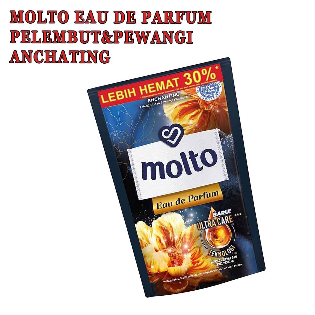 Pelembut&amp;Pewangi Pakaian * Molto Eau De Parfum * Molto Konsentrat * Echanting 750ml