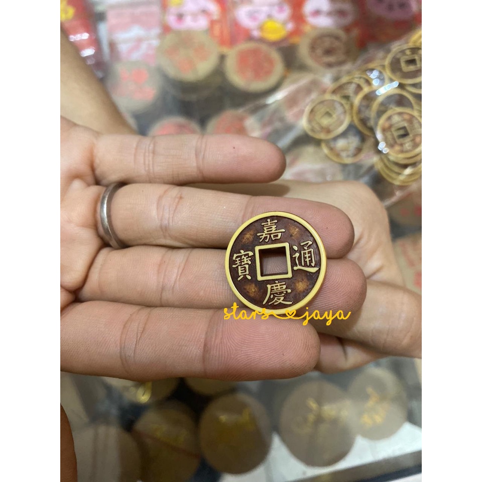 Ornamen Imlek, Koin cina plastik, Koin Cina Kuno, Dekorasi Hampers