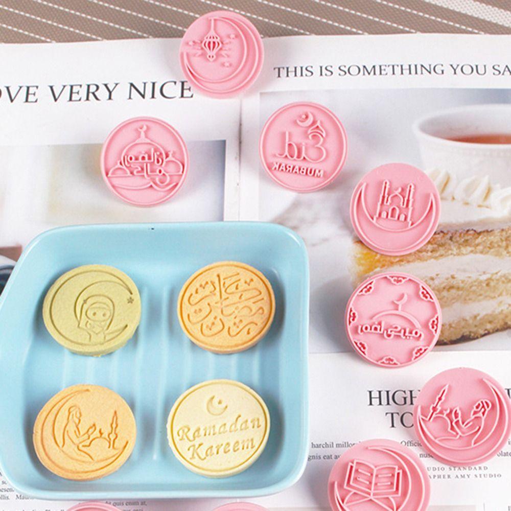 Solighter 10pcs/set Eid Mubarak Kue Kering Dekorasi Cetakan Kue Islam Muslim Festival Cookie Cutter