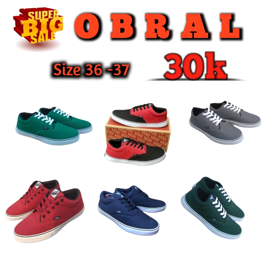 Cuci Gudang Sepatu Kasual Obral Sepatu Kanvas Size 36 - 37