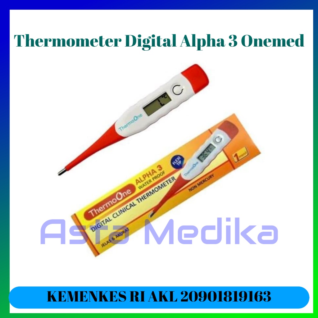 Thermometer Digital Flexible Alpha 3 ThermoONE OneMed Thermometer Anti Air Digital Thermometer Clinical Thermometer Water Proof Termometer Flexible Alpha 3 One Med