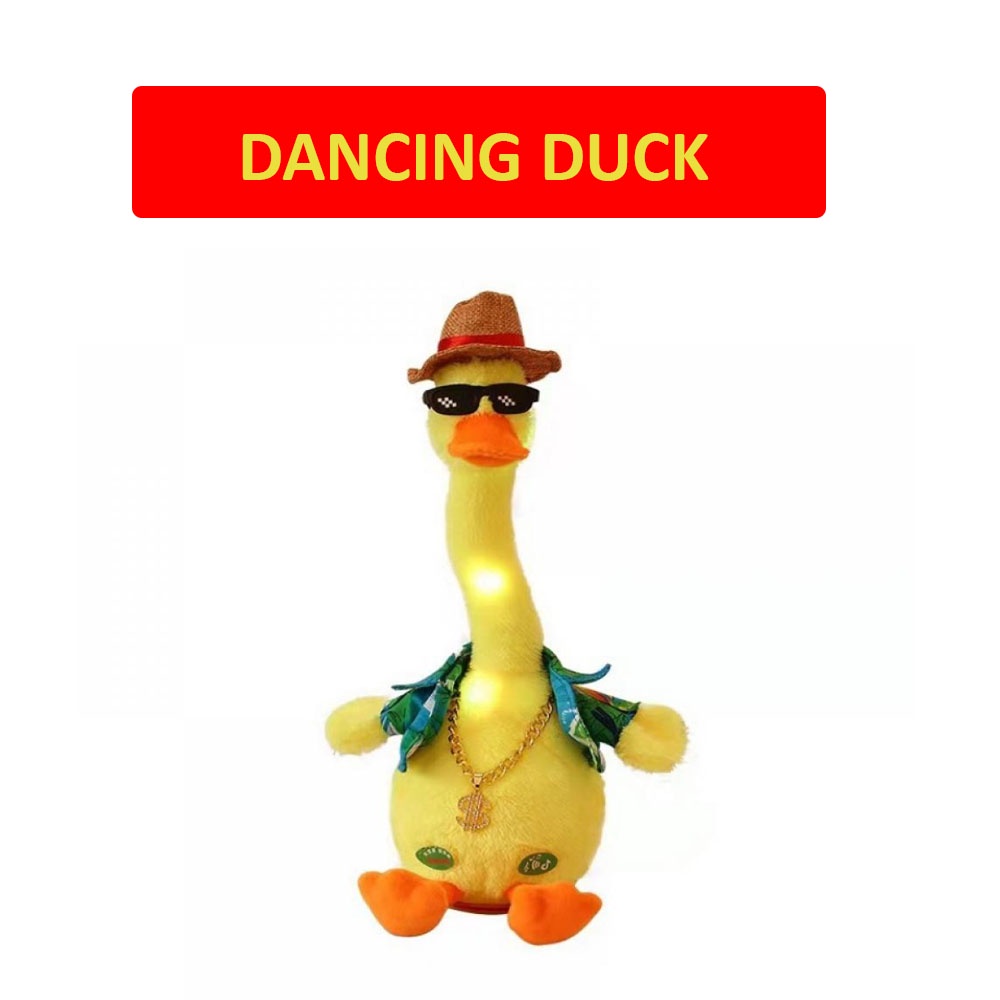 Mainan Anak Bebek Joget Menyanyi Menari Meniru Suara Dancing Duck Dengan Musik dan Lagu Boneka Bebek