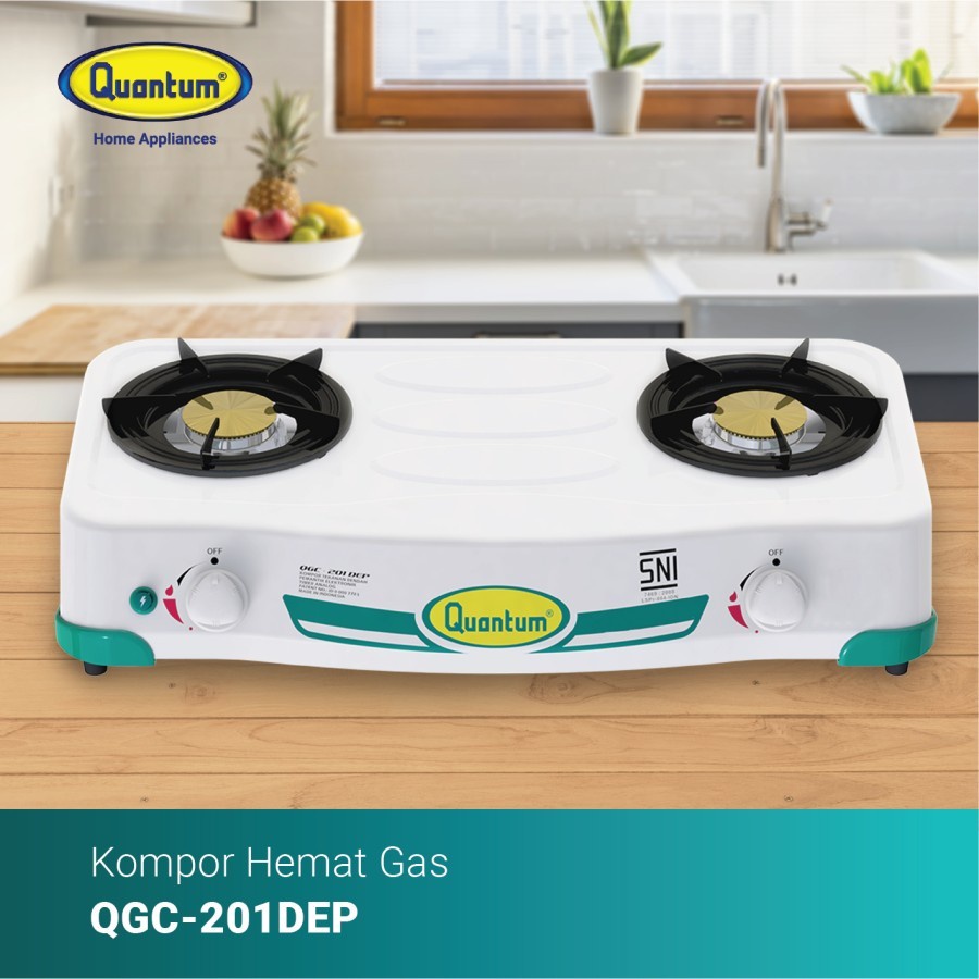 QUANTUM Kompor Gas 2 Tungku QGC-201DEP