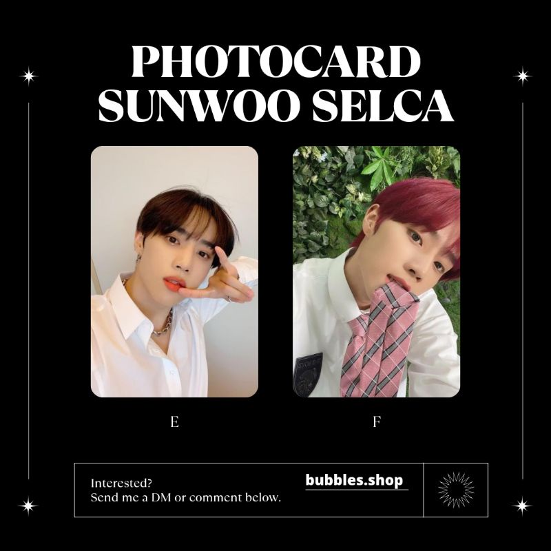 PHOTOCARD UNOFFICIAL SUNWOO THE BOYZ SELCA