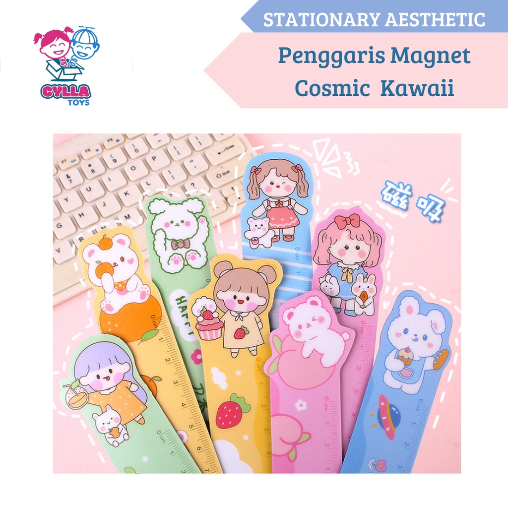 

Penggaris Magnet 15cm Lentur Fleksible / Penggaris Kawaii Aesthetic Ruler Magnet Lucu / Penggaris Magnet Motif Cosmic Cute Girl