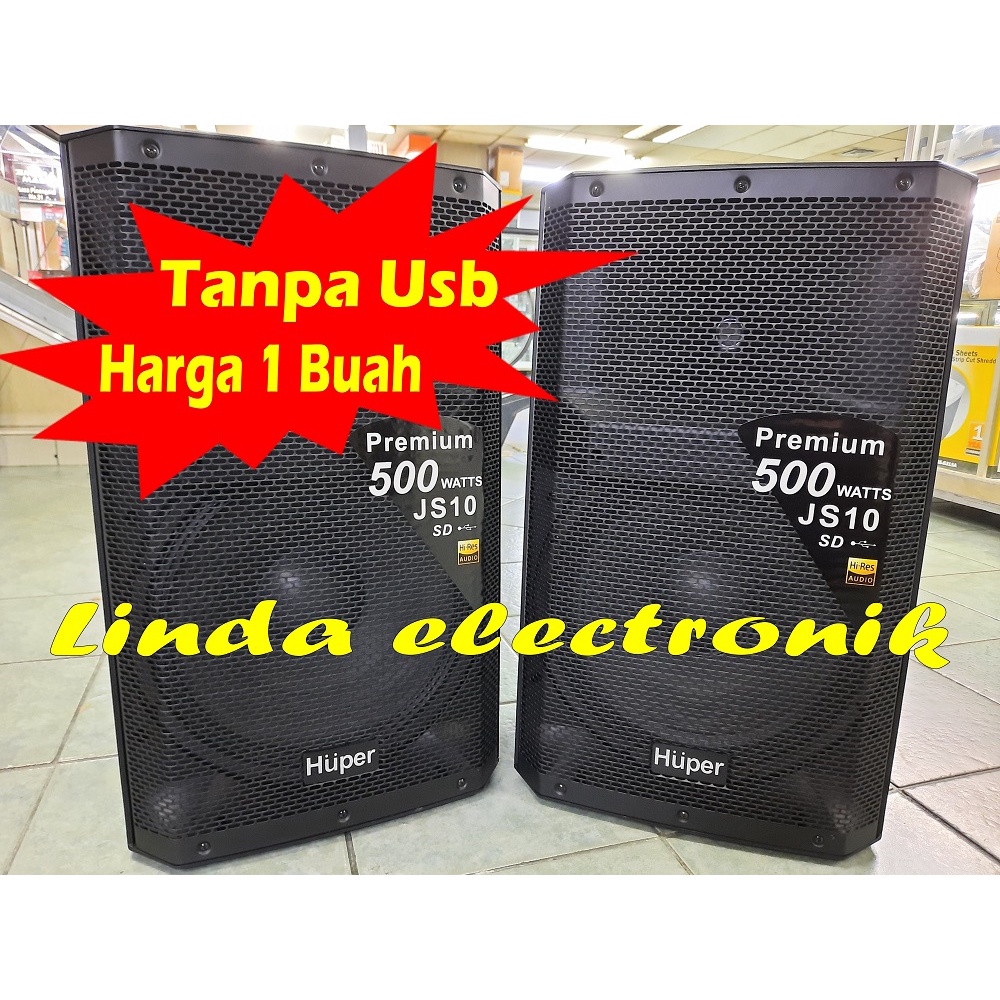 Jual Speaker Aktif Huper Js10 Huper Js 10 15 Inch 500 Watt Tanpa Usb 1