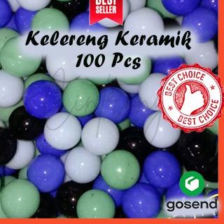 ❤[PROMO MURAH]❤ Kelereng Gundu Keramik Isi 100 / Klereng Gundu Keramik Isi 100 Pcs/ Marbles