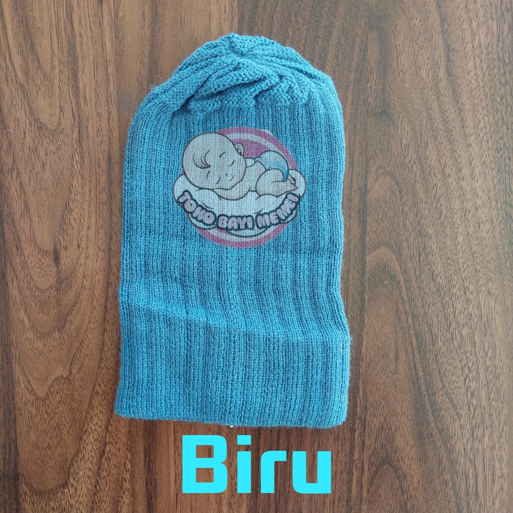 Kupluk Bayi Rajut Polos Salur // Beanie Hat Kids