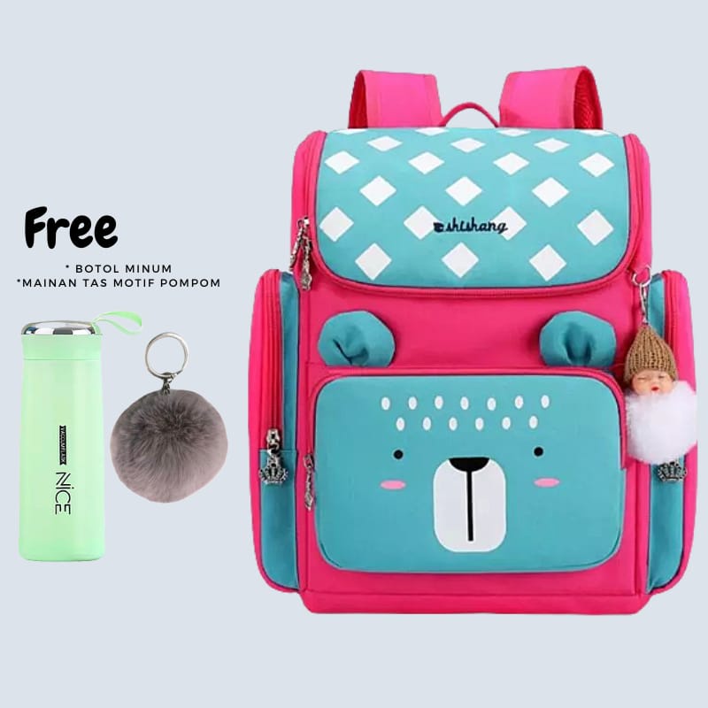 TM30-Backpack Anak- Schoolgirl Korean Free Botol Minum Version Harajuku Ulzzang High School Student Campus Backpack Ransel