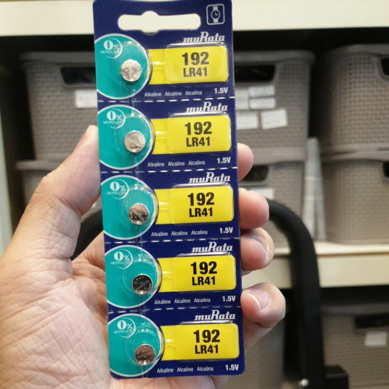 Baterai Murata LR 41 AG3 LR41 SR736 AG3, AG-3 GP392  LR736  392  192  L736 G3