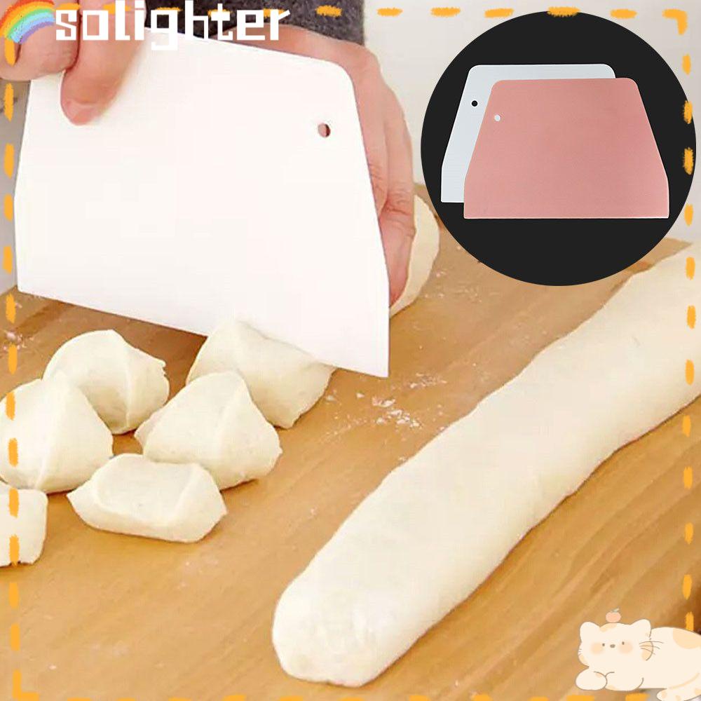 Solighter Cream Spatula DIY Pastry Baking Alat Aksesoris Dapur Pengiris Spatula Kue Krim Scraper