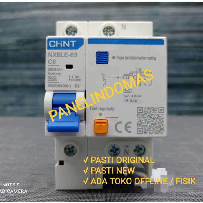 RCCB ELCB RCBO + MCB Chint NXBLE-32 NXBLE32 1P+N 6A 6kA