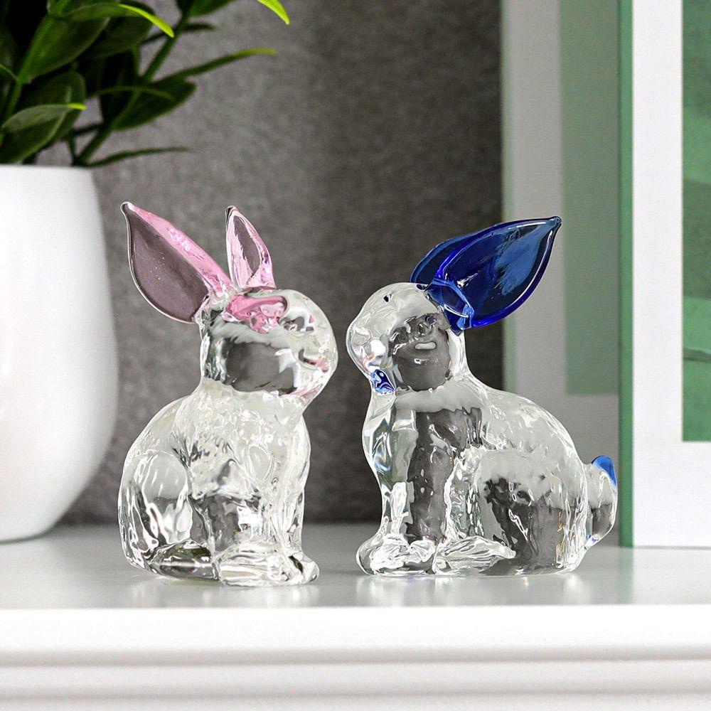 Populer Elf Rabbit Figurine Hadiah Patung Rumah Kristal Kuarsa Mini Batu Ukir