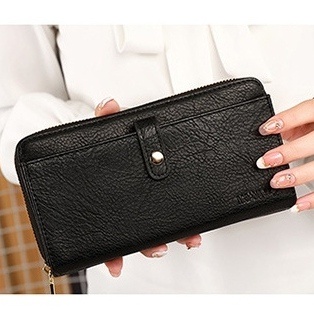 DOMPET PANJANG WANITA IMPORT KULIT JERUK CEWEK KOREA REMAJA KEKINIAN SIMPLE BATAM MURAH PREMIUM FUJARA MUAT HP KARTU RESLETING UANG KOIN BRANDED