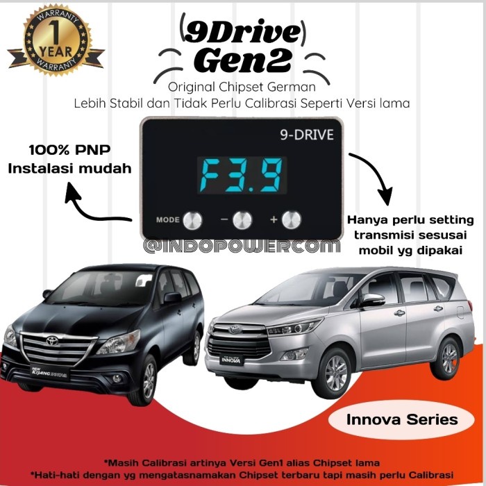 9 Drive Throttle Controller Accelerator Toyota Innova Remap