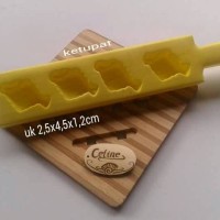 Cetakan Kue Kering Coklat Bentuk Ketupat Mini Cetakan Kue Gagang Cetakan Nastar Sagoon Kue Lebaran Cetakan Plastik